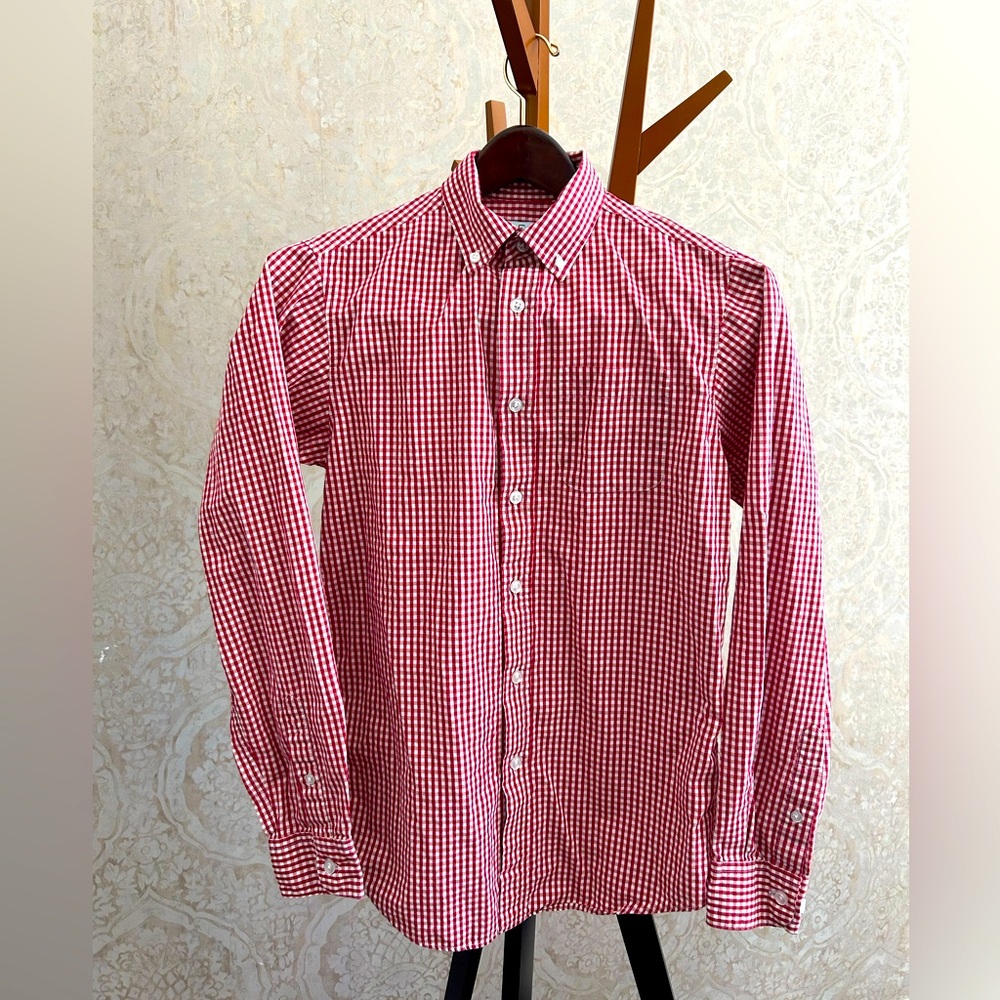 Boys Red & White checkered Oxford shirt. Class Club. Size 14-16